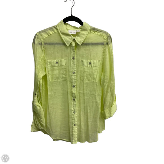 Blouse Long Sleeve By Chicos In Yellow, Size: S