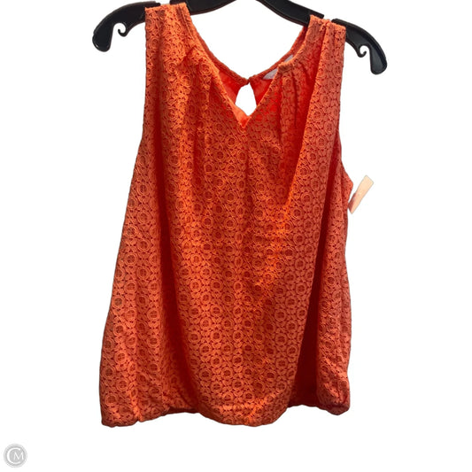 Top Sleeveless By Liz Claiborne In Peach, Size: M