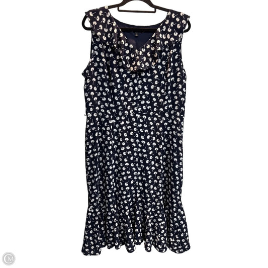 Dress Casual Maxi By Talbots In Navy, Size: 16