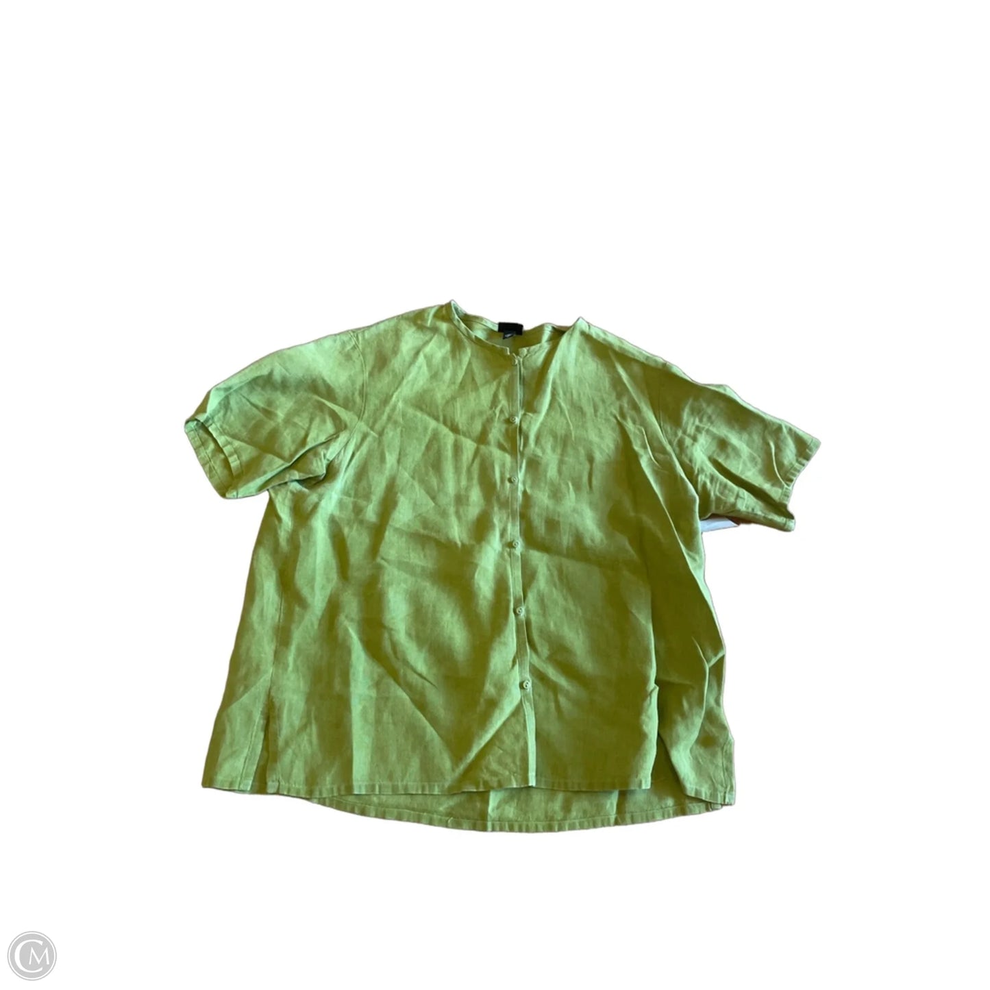 Top Short Sleeve By Eileen Fisher In Green, Size: M