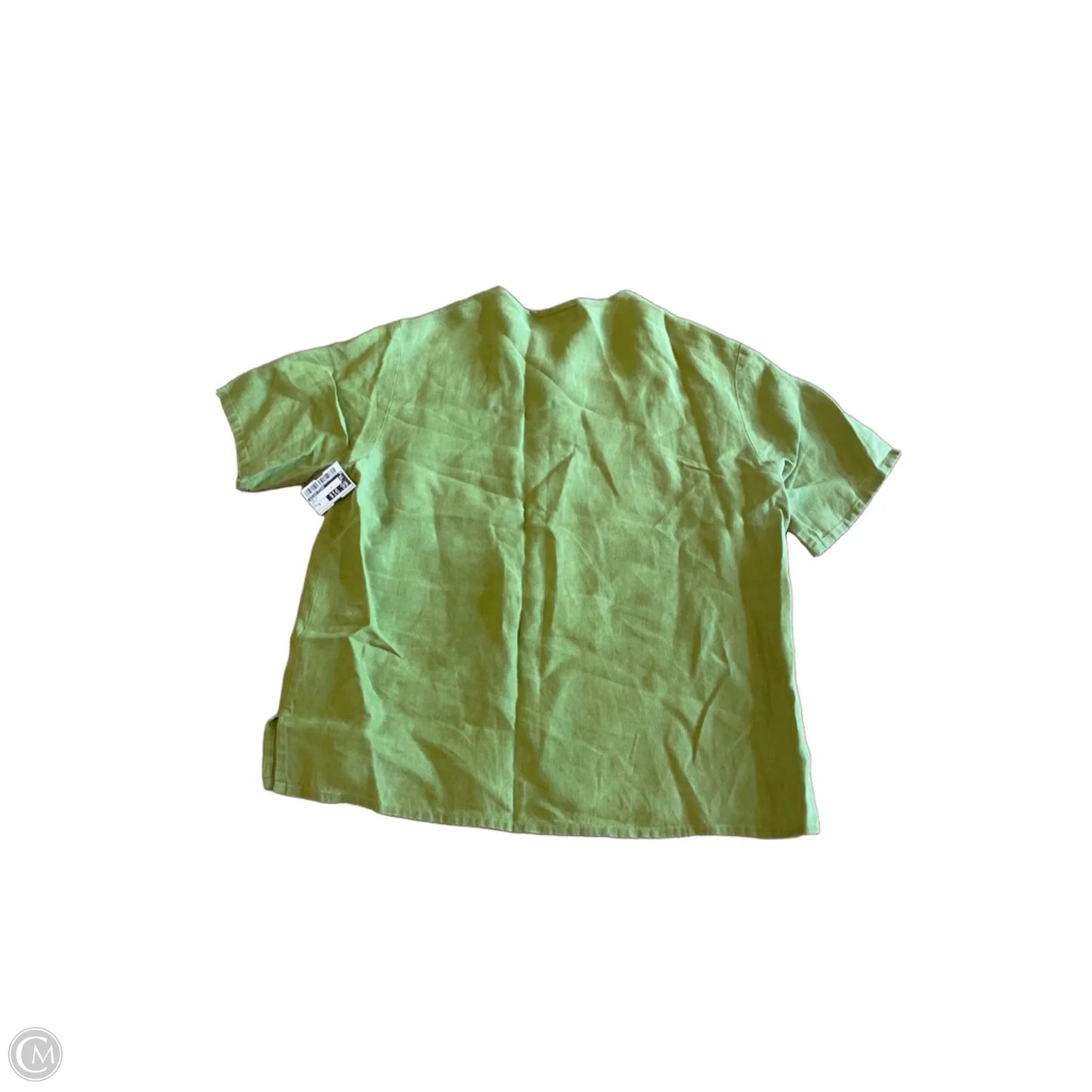 Top Short Sleeve By Eileen Fisher In Green, Size: M