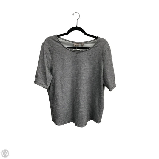 Top Short Sleeve Basic By Chicos In Striped Pattern, Size: L