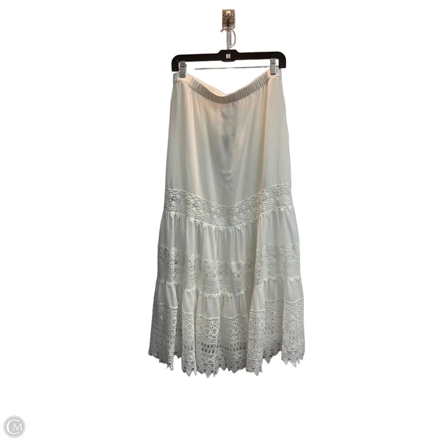 Skirt Maxi By Chicos In White, Size: M