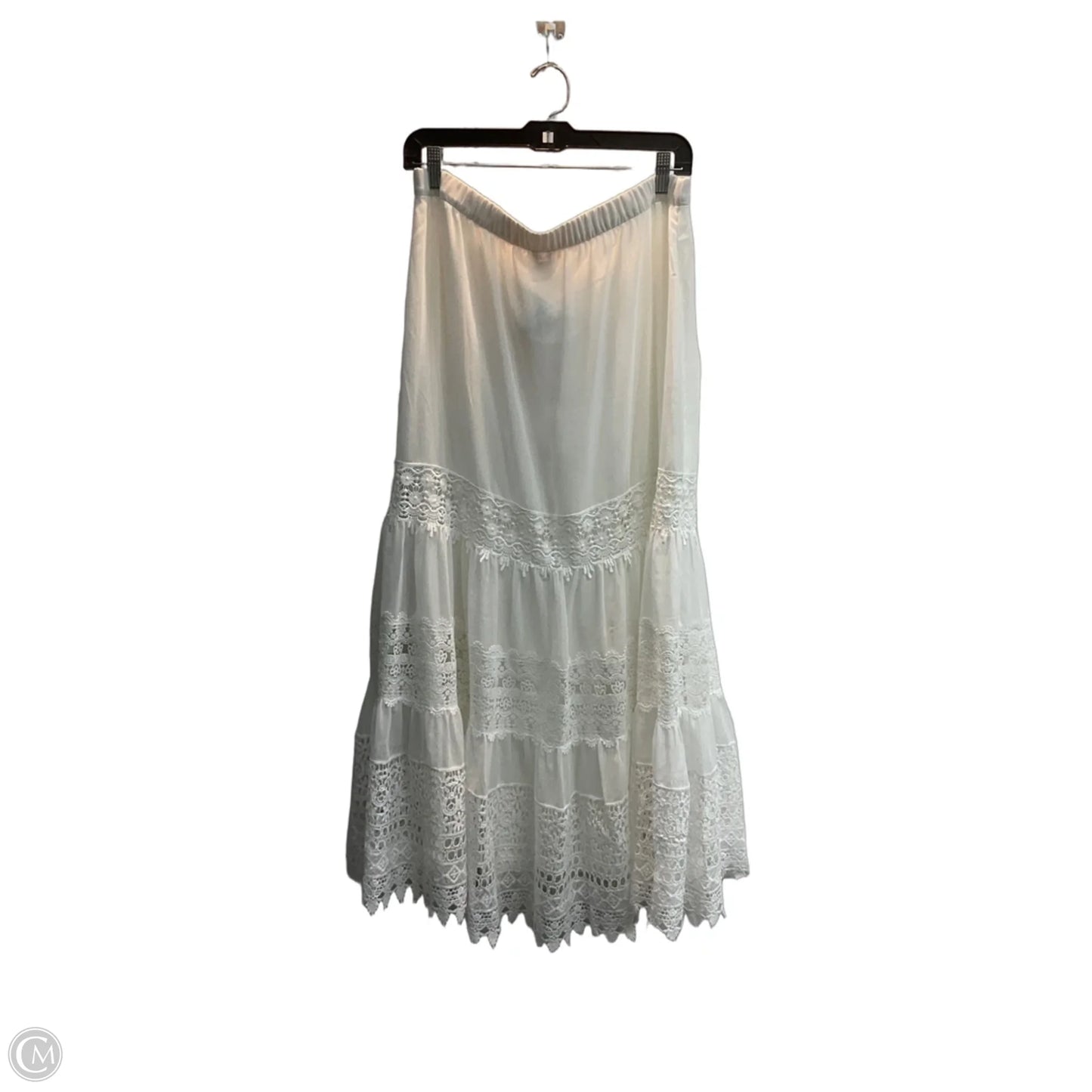 Skirt Maxi By Chicos In White, Size: M