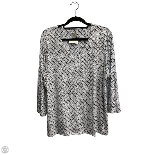 Top 3/4 Sleeve By Chicos In White, Size: Xxl
