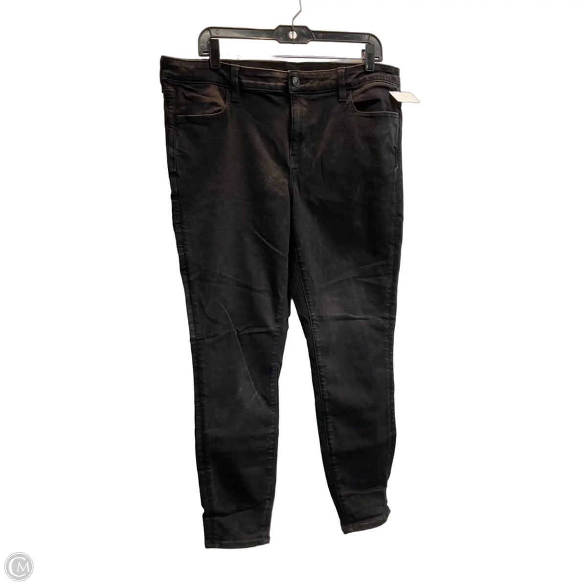 Jeans Straight By American Eagle In Black, Size: 16
