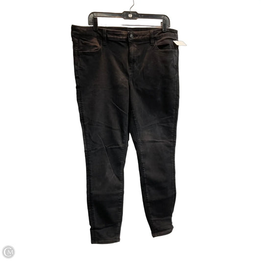 Jeans Straight By American Eagle In Black, Size: 16