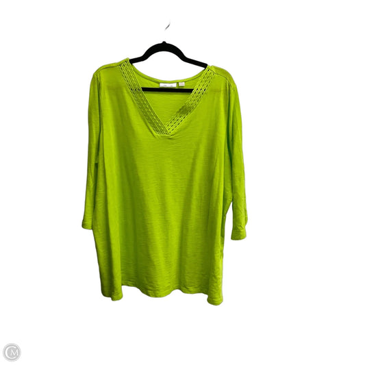 Top 3/4 Sleeve Basic By Belle By Kim Gravel In Multi-colored, Size: 2x