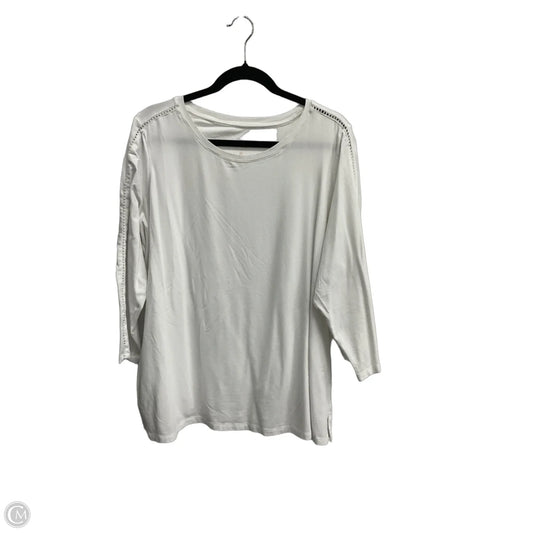 Top 3/4 Sleeve Basic By Belle By Kim Gravel In Multi-colored, Size: 2x