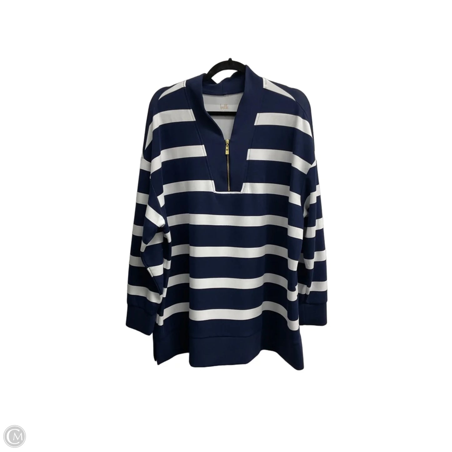 Sweatshirt Collar By Belle By Kim Gravel In Striped Pattern, Size: 2x