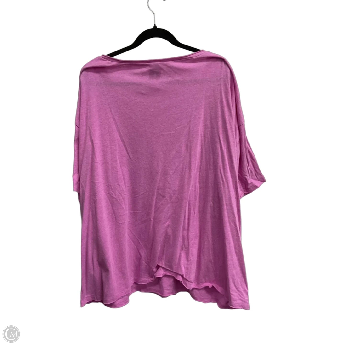 Top Short Sleeve By Zenana In Pink, Size: 1x