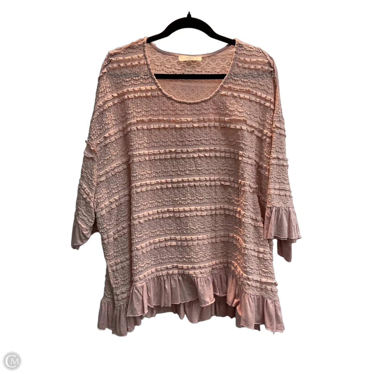 Top Short Sleeve By Umgee In Pink, Size: 1X