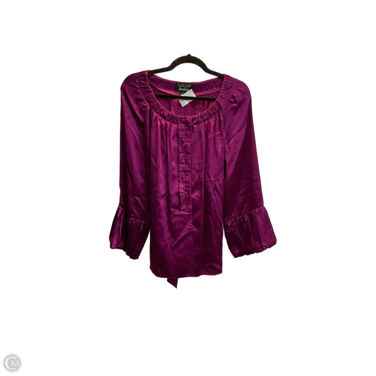 Blouse 3/4 Sleeve By Ellen Tracy In Purple, Size: 14
