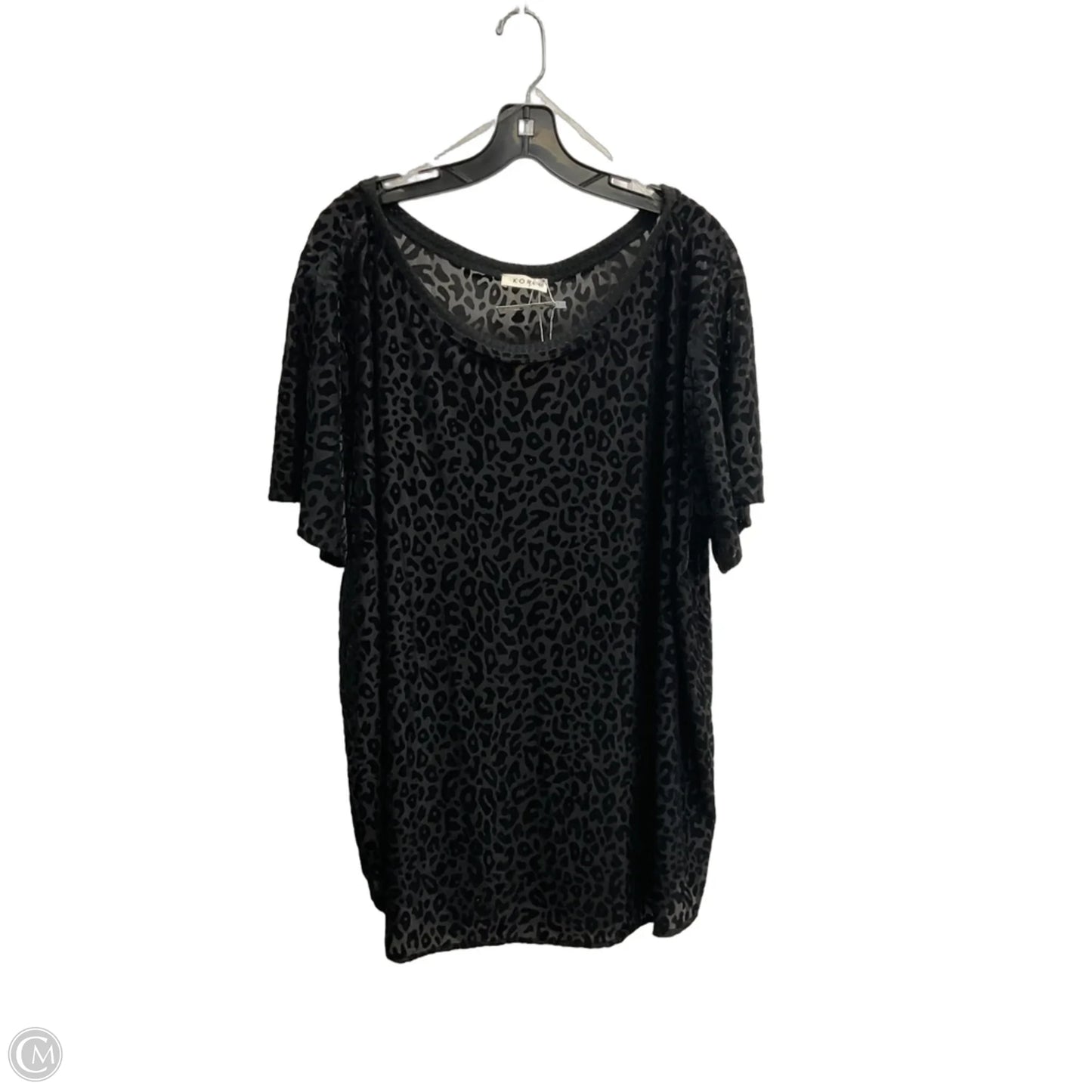 Top Short Sleeve By Kori America In Animal Print, Size: 2x