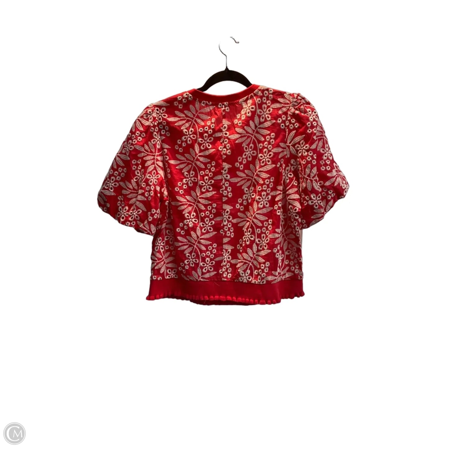 Top Short Sleeve By Voy In Red, Size: L
