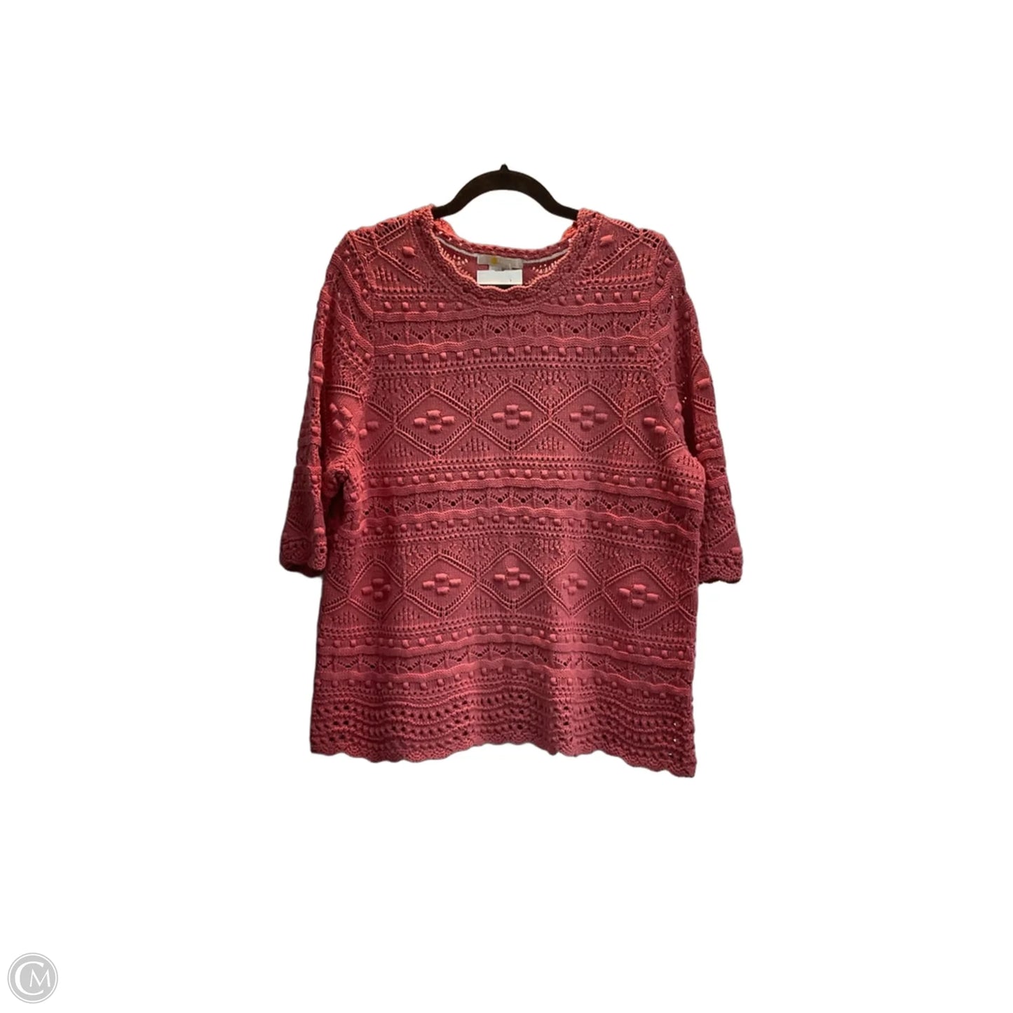 Sweater Short Sleeve By Boden In Pink, Size: 12