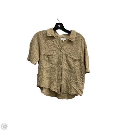 Top Short Sleeve By Thread And Supply In Tan, Size: M