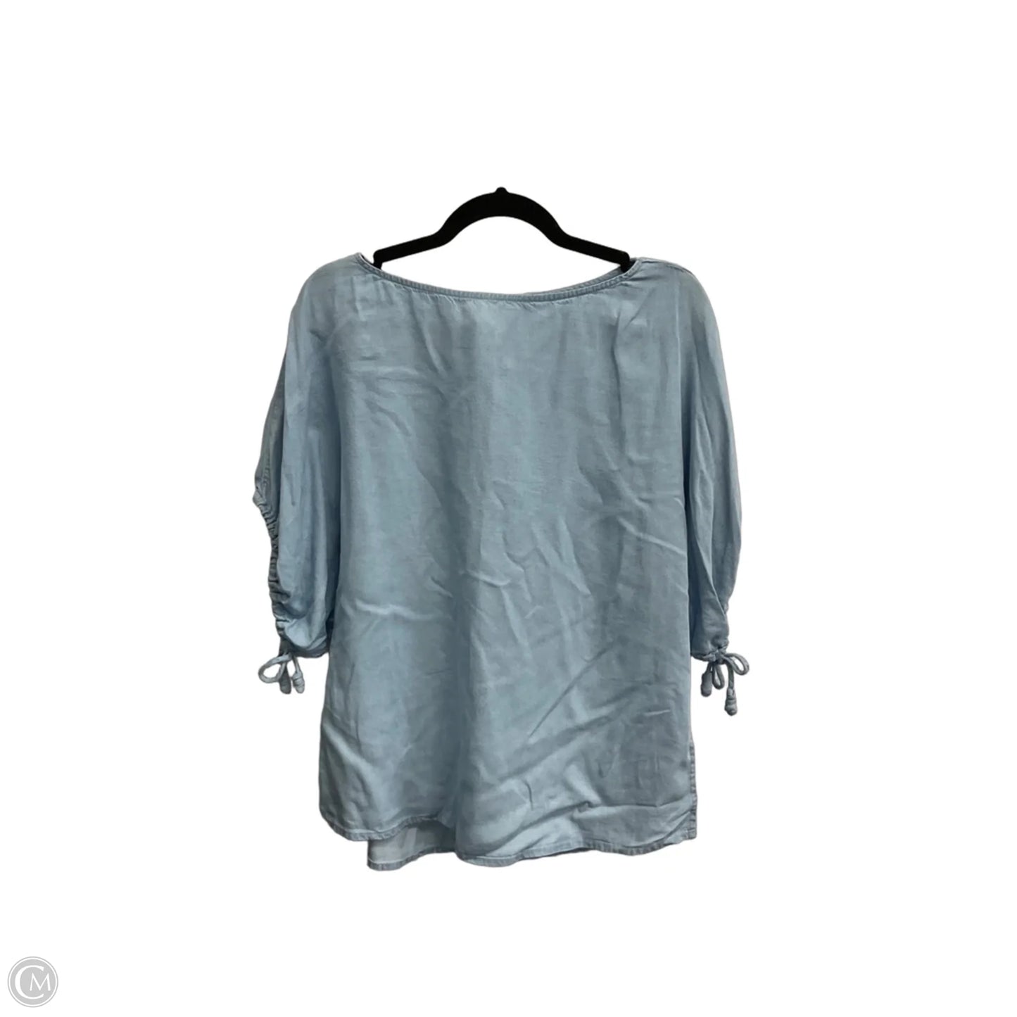 Top Short Sleeve By Time And Tru In Blue, Size: M