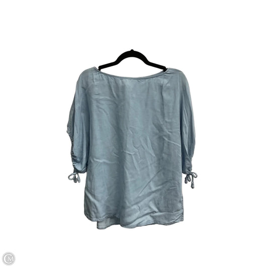 Top Short Sleeve By Time And Tru In Blue, Size: M