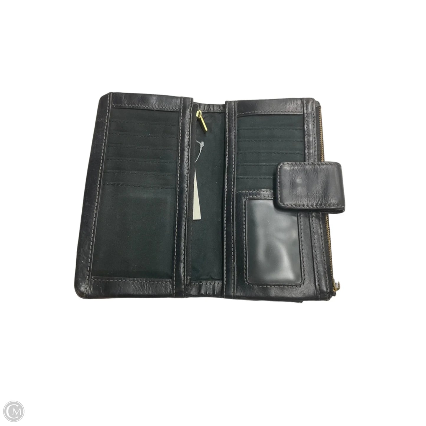 Wallet Leather By Fossil, Size: Medium