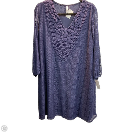 Dress Party Midi By Xhilaration In Navy, Size: 1x