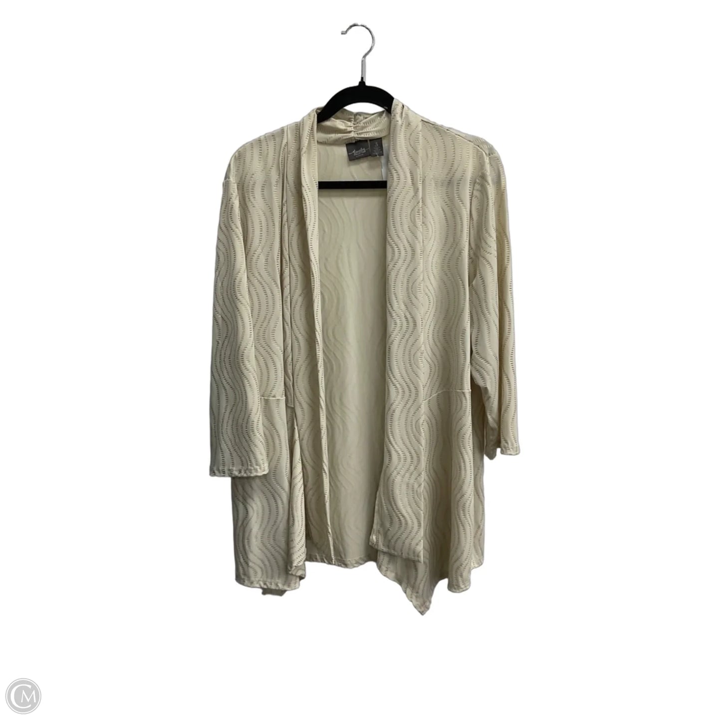 Tunic 3/4 Sleeve By Chicos In Cream, Size: Xxl