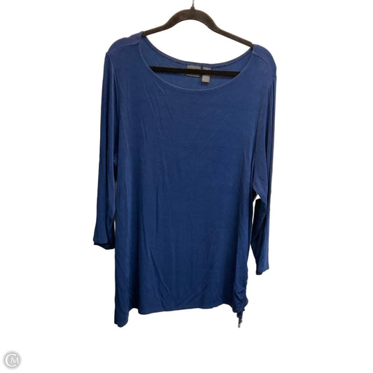 Tunic 3/4 Sleeve By Chicos In Navy, Size: XL