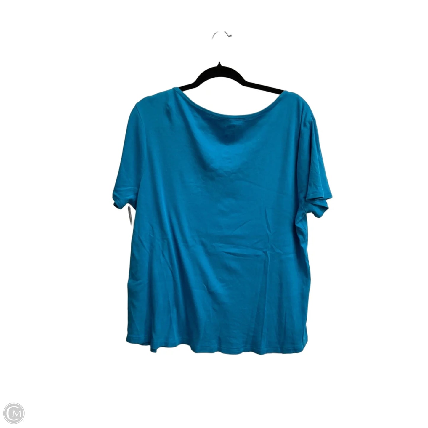 Top Short Sleeve Basic By Chicos In Aqua, Size: Xxl