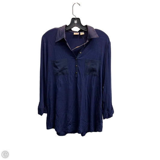 Tunic 3/4 Sleeve By Chicos In Navy, Size: M