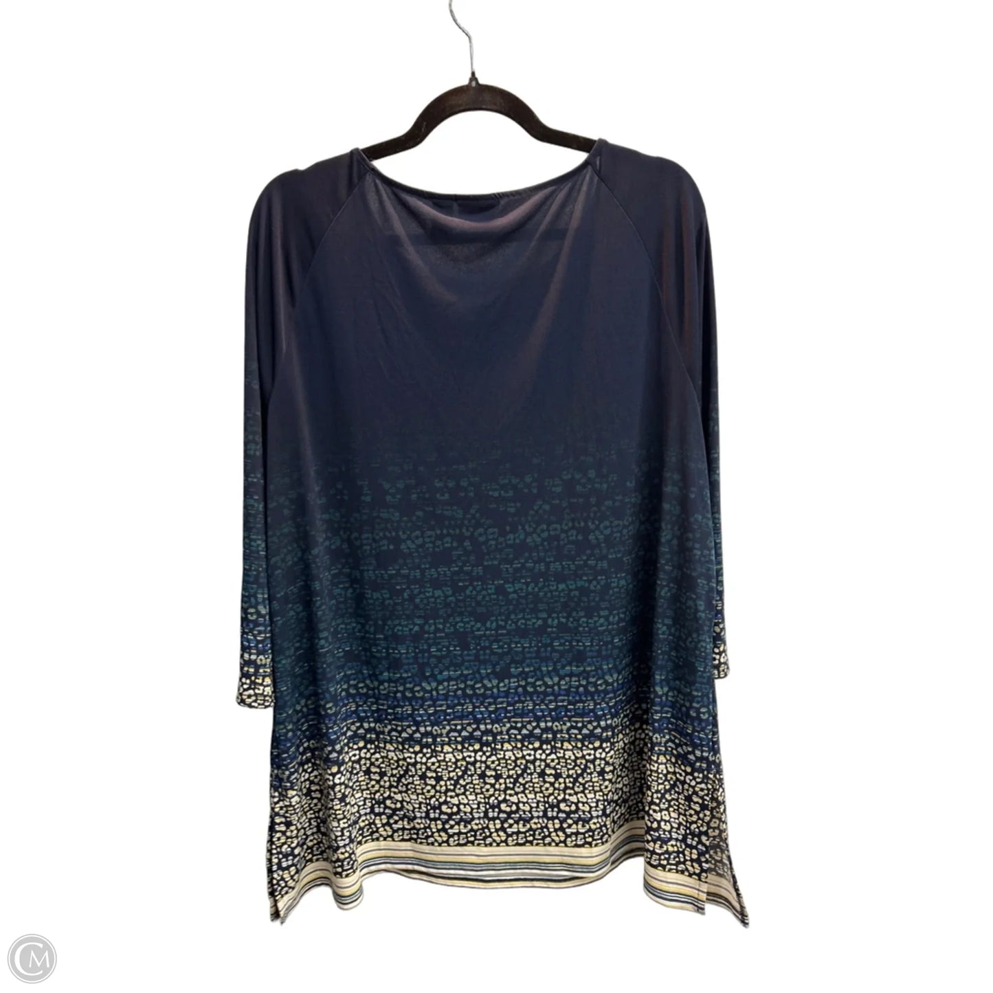 Tunic 3/4 Sleeve By Chicos In Navy, Size: 16