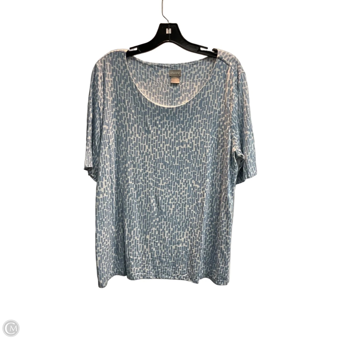 Top Short Sleeve By Chicos In Blue, Size: Xl