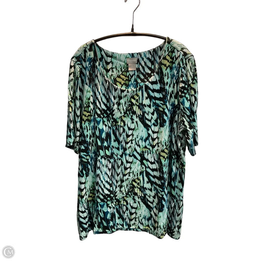 Top Short Sleeve By Chicos In Animal Print, Size: Xl