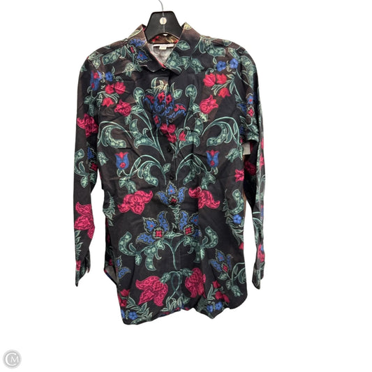 Blouse Long Sleeve By Chicos In Floral Print, Size: Xs