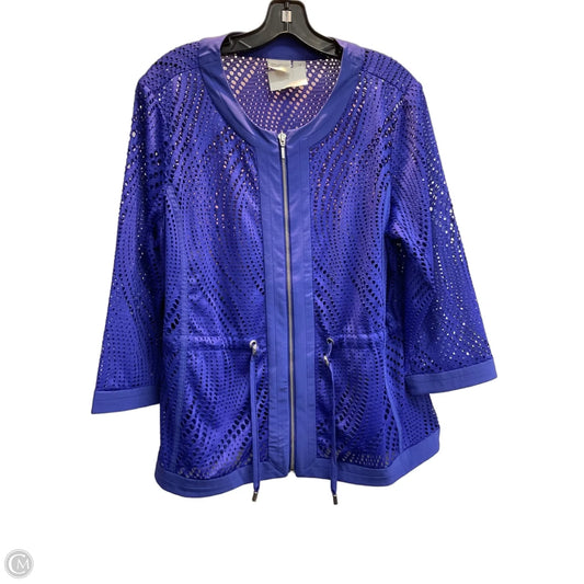 Jacket Shirt By Chicos In Purple, Size: L