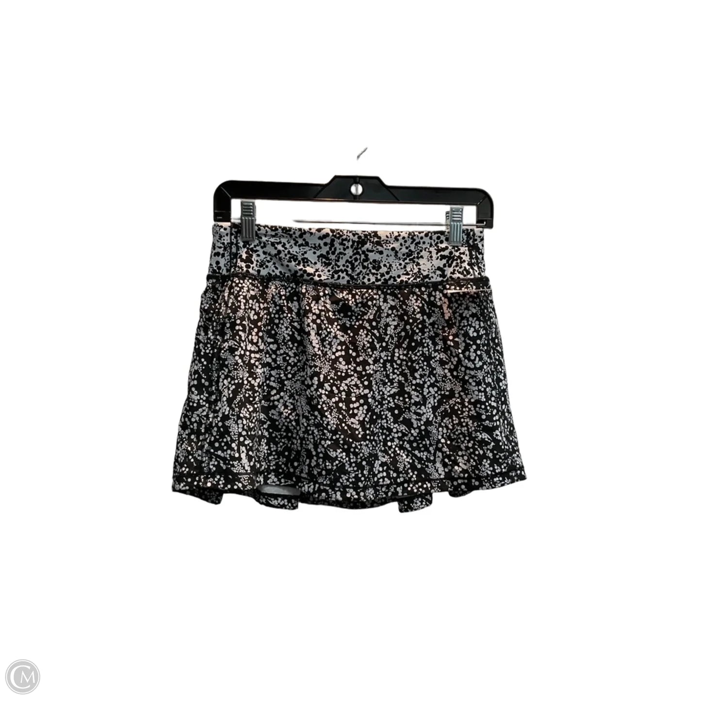 Athletic Skort By Lululemon In Black & Cream, Size: S
