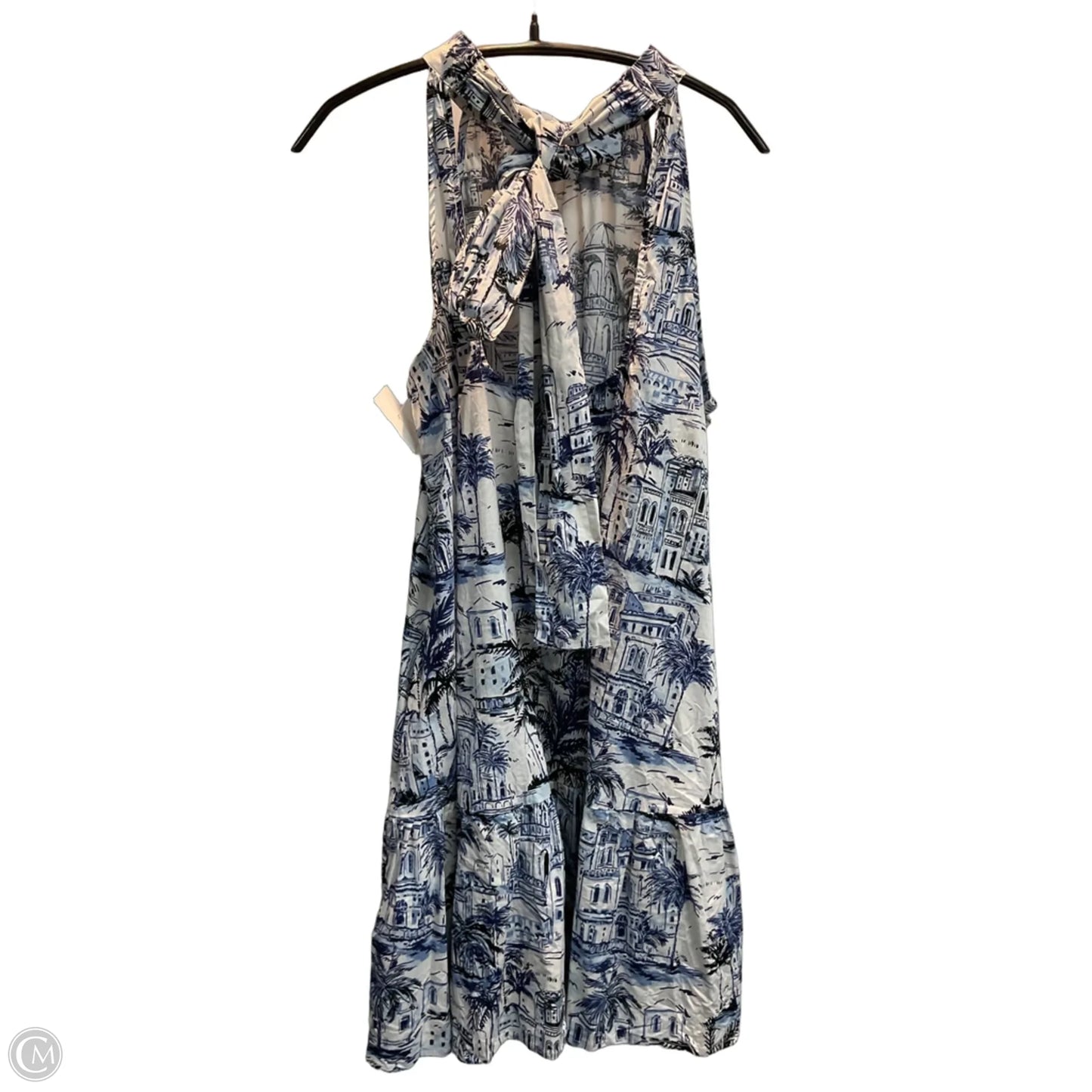 Dress Casual Midi By Calypso St Barth In Blue & Cream, Size: M