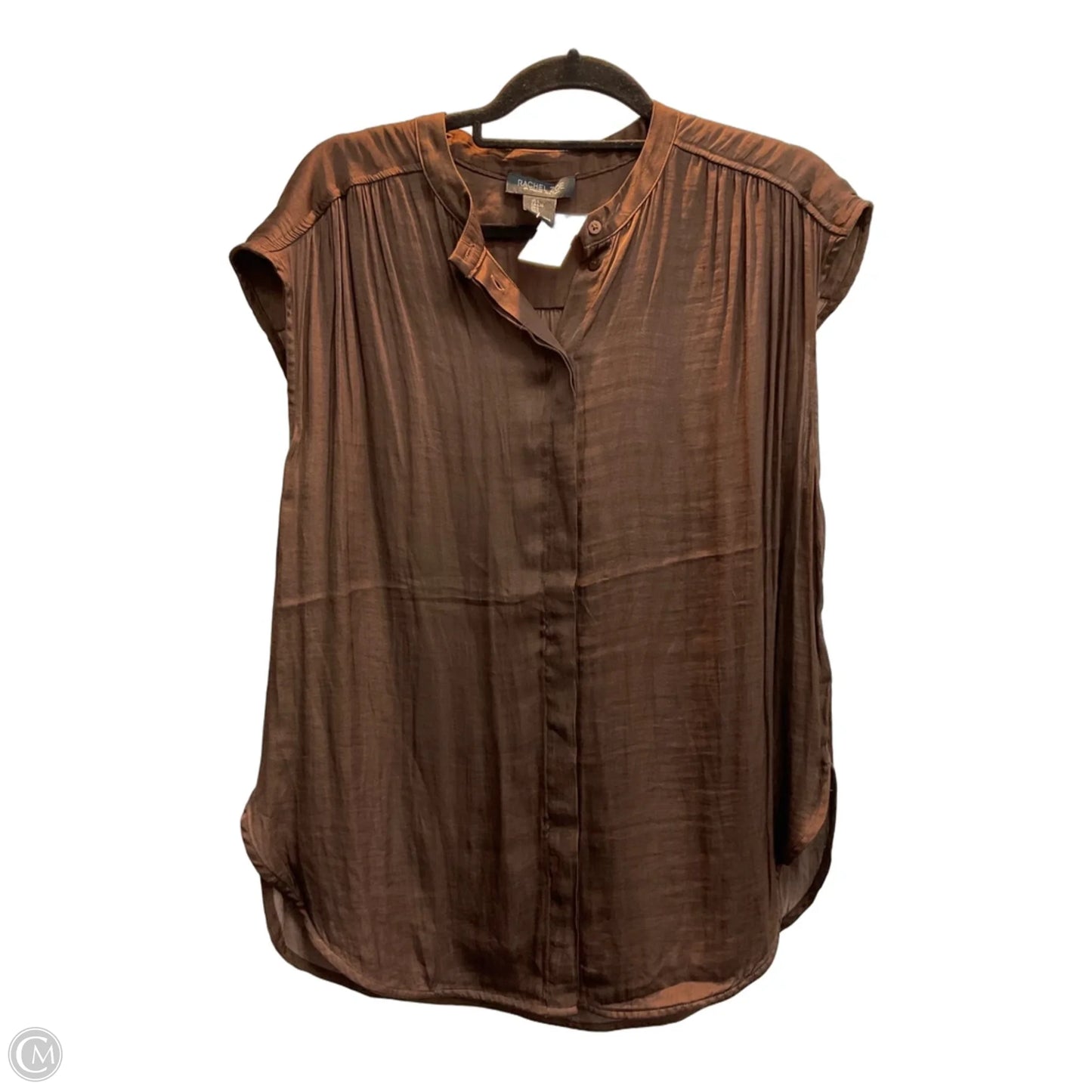 Top Short Sleeve By Rachel Zoe In Brown, Size: L