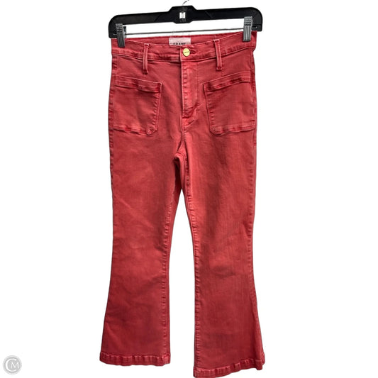 Jeans Boot Cut By Frame In Red, Size: 4