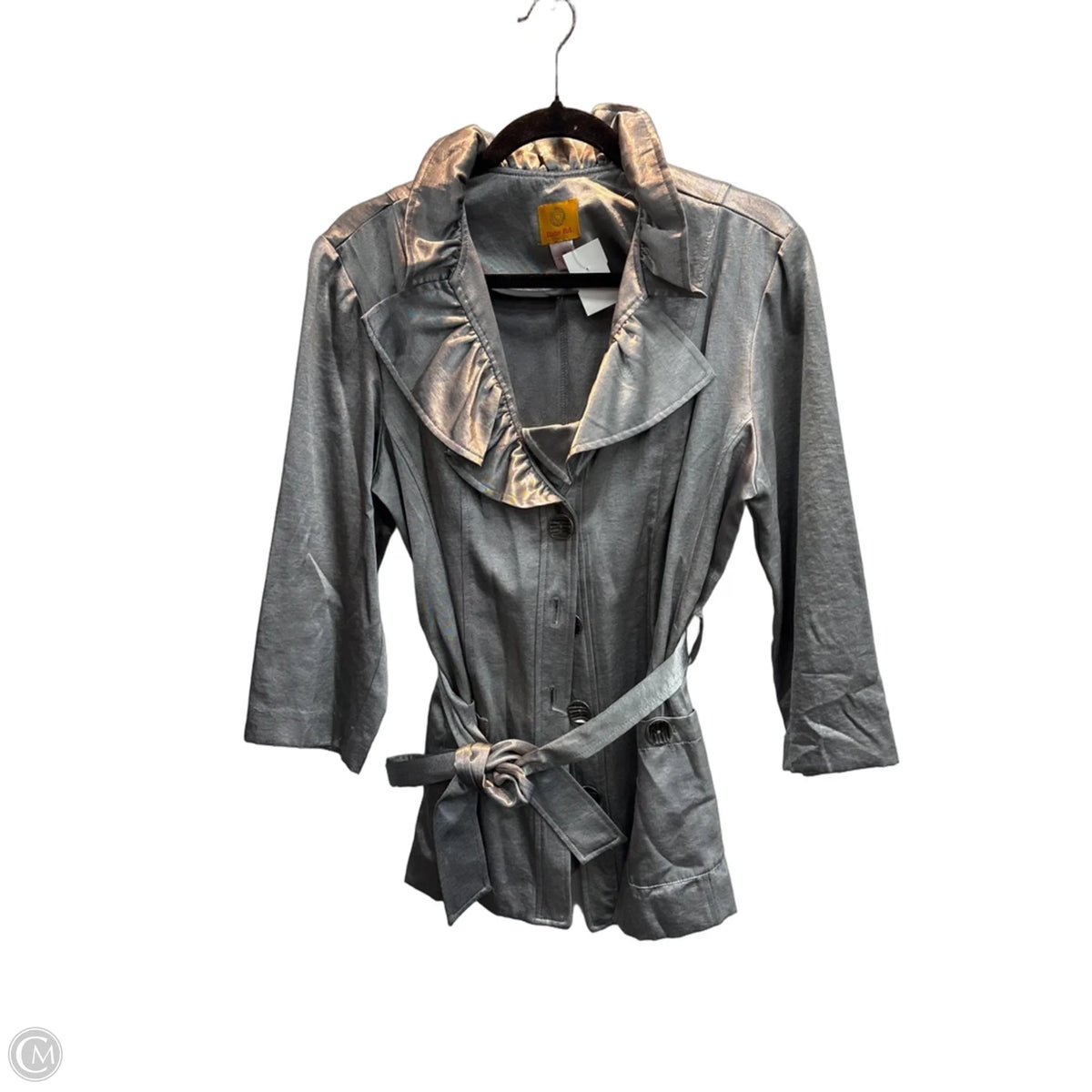 Jacket Shirt By Ruby Rd In Silver, Size: 10
