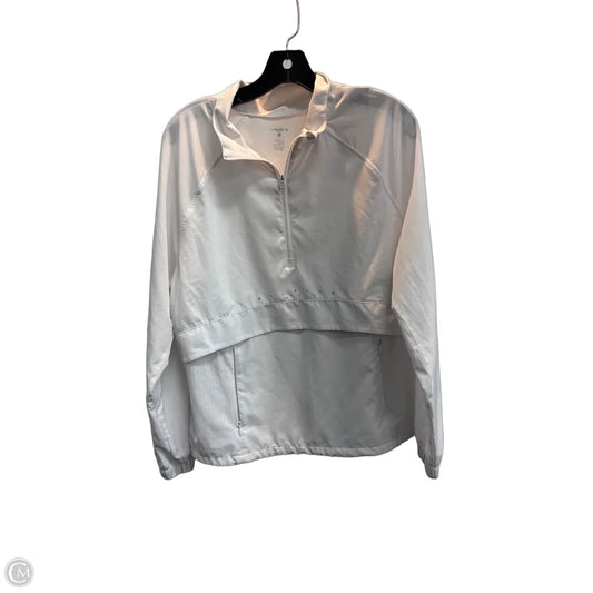 Athletic Jacket By Layer 8 In White, Size: L