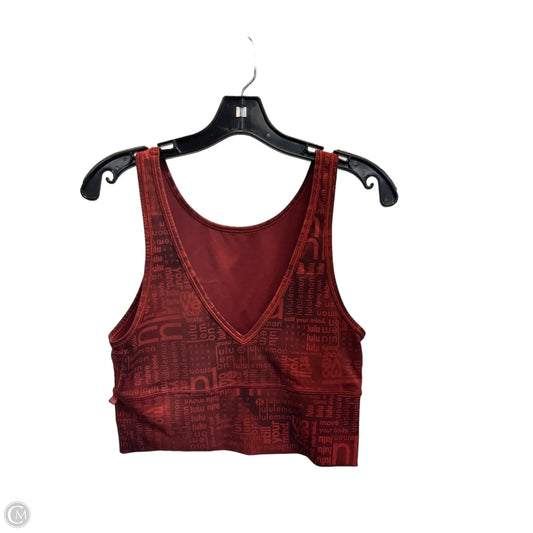 Athletic Bra By Lululemon In Orange, Size: S