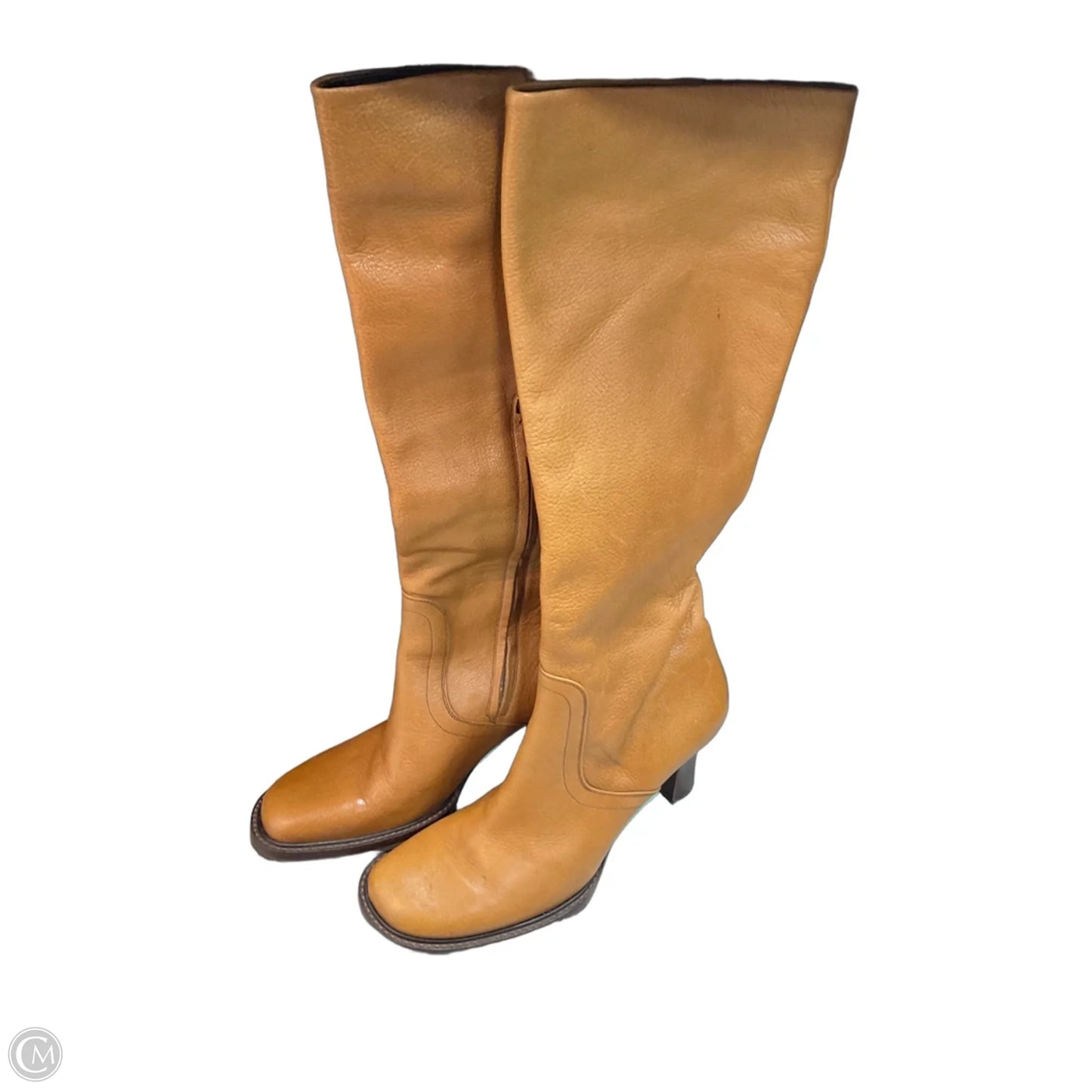 Boots Knee Heels By Cole-haan In Tan, Size: 6.5