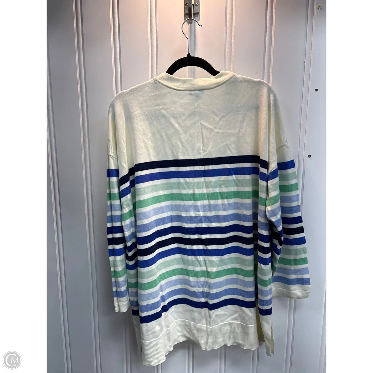 Cardigan By Talbots In Striped Pattern, Size: 2x