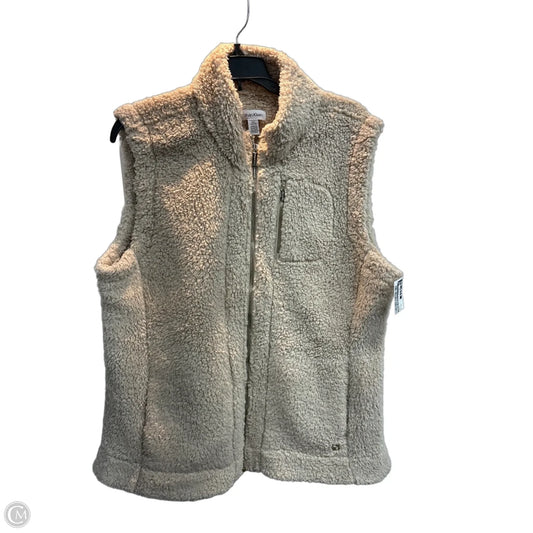Vest Faux Fur & Sherpa By Calvin Klein In Cream, Size: Xl