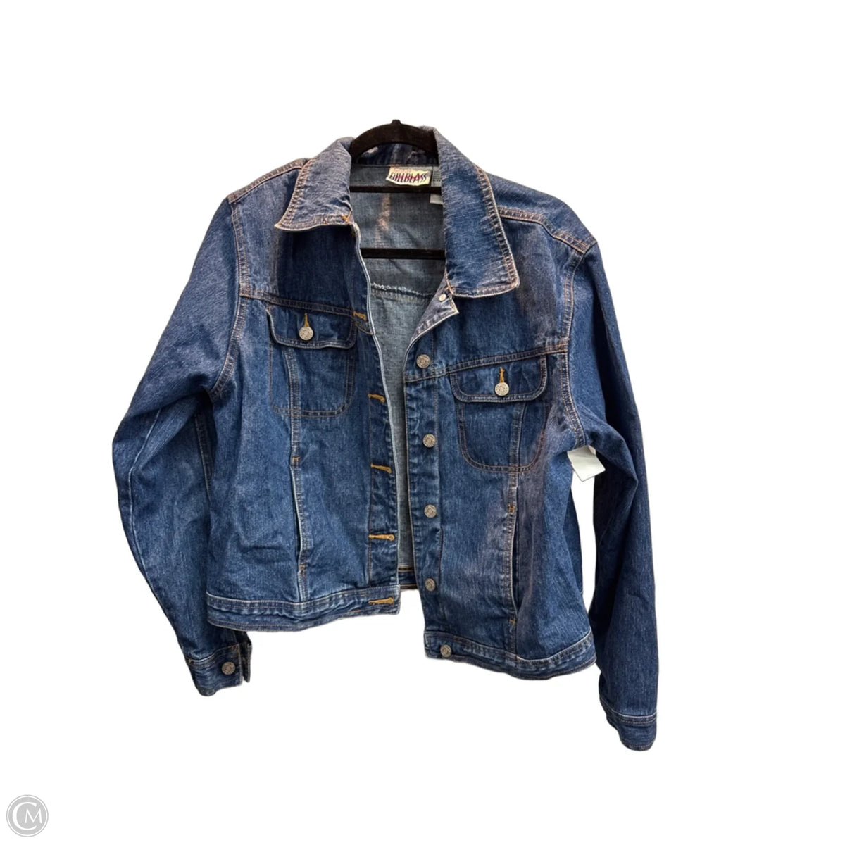 Jacket Denim By Bill Blass In Blue, Size: L