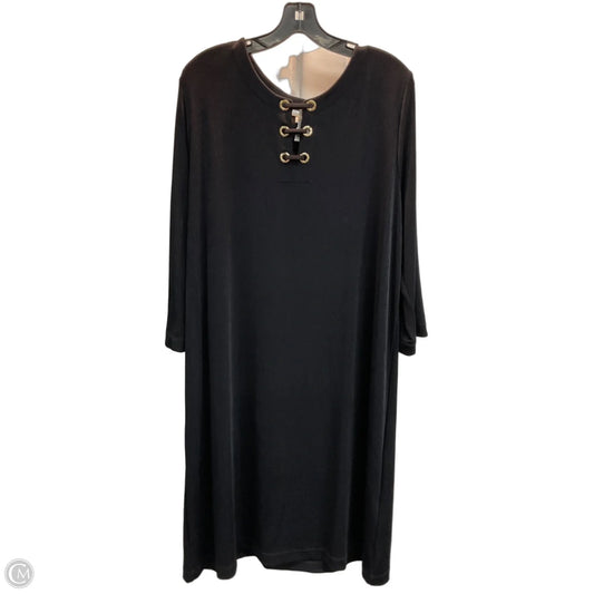 Dress Casual Midi By Chicos In Black, Size: Xl