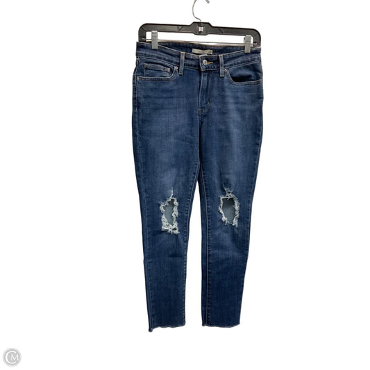 Jeans Skinny By Levis In Blue, Size: 4