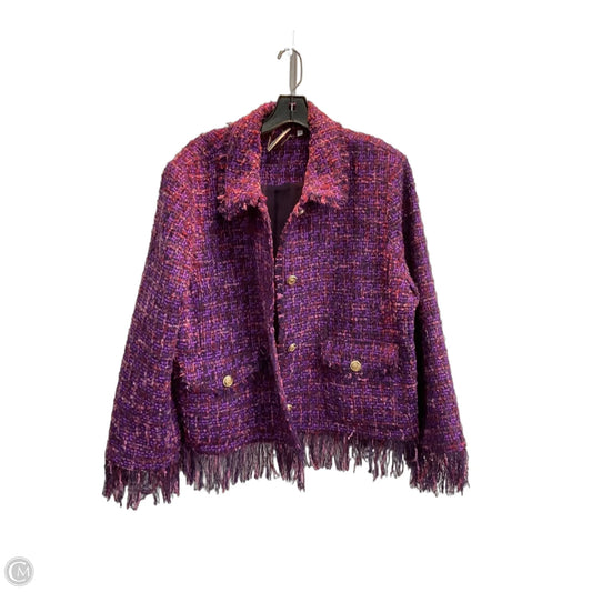 Blazer By Chicos In Purple, Size: Xxl