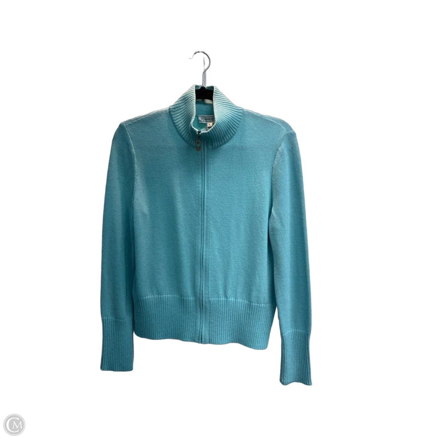 Sweater Designer By St. John In Aqua, Size: Sp
