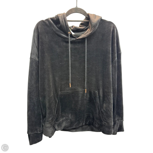 Athletic Sweatshirt Hoodie By Green Tea In Black, Size: L